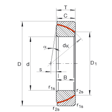角接觸關節(jié)軸承 GE45-SW, 根據(jù) DIN ISO 12 240-2 標準，免維護
