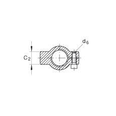 液壓桿端軸承 GIHNRK80-LO, 根據(jù) DIN ISO 12 240-4 標(biāo)準(zhǔn)，帶右旋螺紋夾緊裝置，需維護(hù)