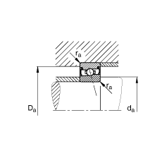 主軸軸承 HSS71901-E-T-P4S, 調(diào)節(jié)，成對(duì)安裝，接觸角 α = 25°，兩側(cè)唇密封，非接觸，限制公差