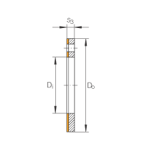 推力墊圈 EGW48-E40-B, 推力墊圈，免維護(hù)，帶銅襯