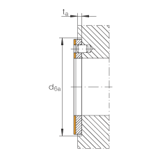 推力墊圈 EGW48-E40-B, 推力墊圈，免維護(hù)，帶銅襯